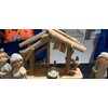 RAZ IMPORTS 15" WOODEN CRECHE MADE OF DRIFTWOOD FOR YOUR