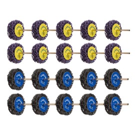 CAELUM 20 Pack Strip Discs Set, 1.5 Inch Rust Removal Wheels for 1/8" Shank Rotary Tools, Quick-Change Grinding Discs for Paint, Rust, Oxide, Weld Cleanup, and Scale Removal