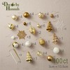 DECOR BY HANNAH 100ct Christmas Ornaments Set, Gold and White