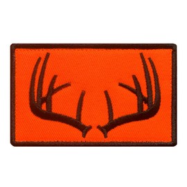 Wildlife Hunting Deer Antlers Tactical Patch,Funny Embroidered Applique Fastener Hook & Loop Military Patch for Outdoor Backpack Vest Caps Uniform CS Training Hunting Shooting and More