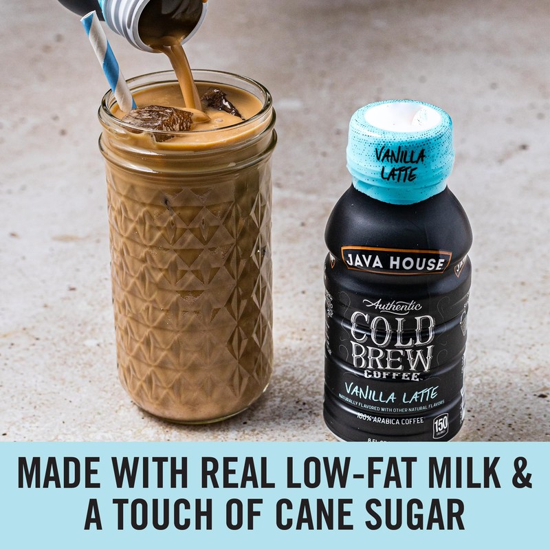 Java House Cold Brew Coffee, 6 Pack of 8oz Bottles,