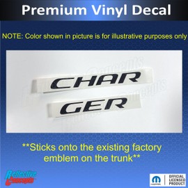 Reflective Concepts - Charger Trunk Badge Overlay Decal Stickers - 2015-2023 Charger - (Color: Reflective Red)