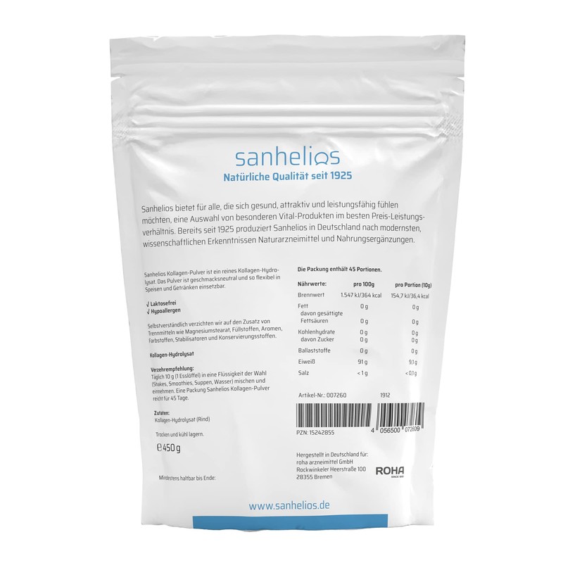 Sanhelios® Premium Collagen Powder - For Skin, Muscles and Bones