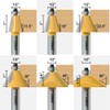 XDENGP 6Pcs Chamfer Router Bits Set 1/2 Inch Shank Carbide