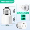 3 Packs Light Socket Plug Adapter,3 Prong Light Socket to