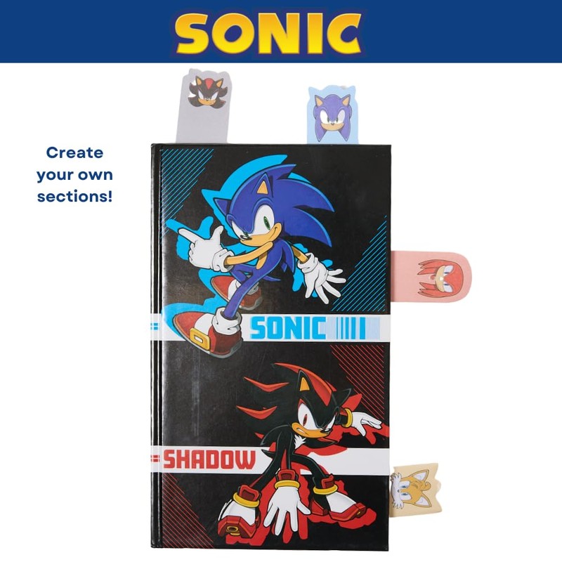 Innovative Designs Sonic Stationery Set for Kids, Sonic Journal, Stickers,