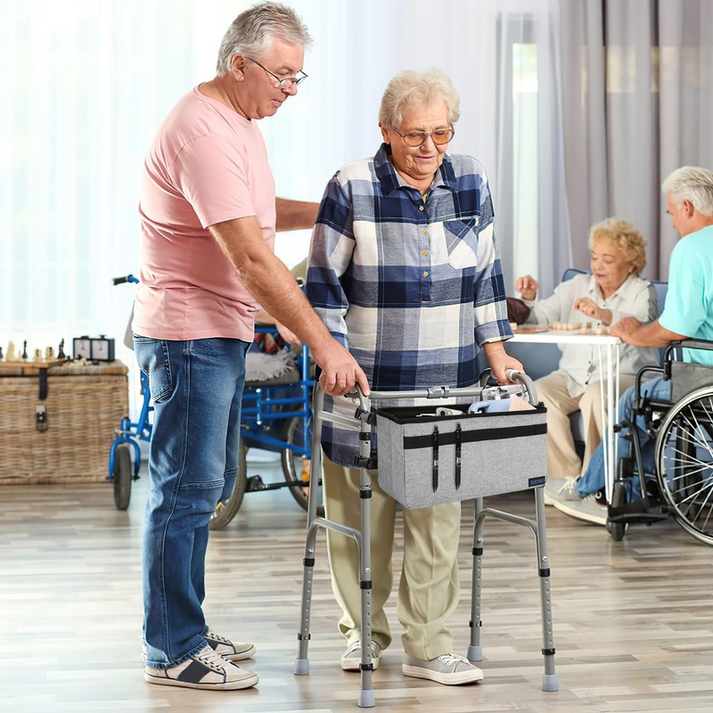 ZHCHG Walker Basket for Seniors, Walker Accessories, Folding Walker Bag