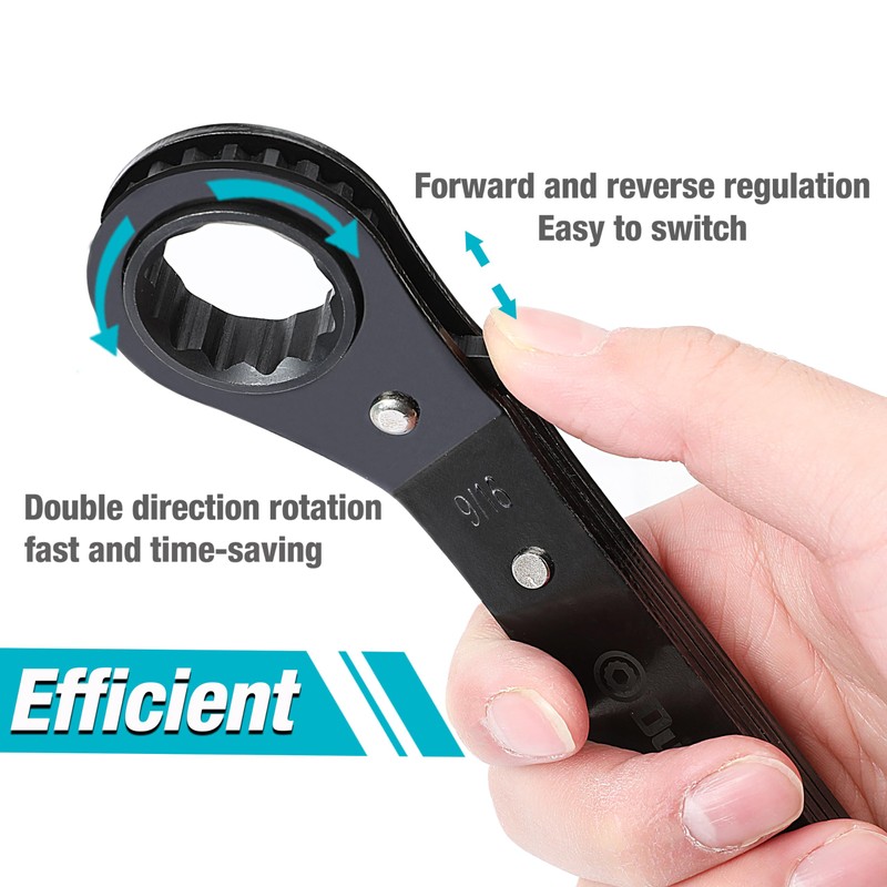 DURATECH 1/2 Inch x9/16 Inch Double Offset Box End Reversible