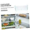 SHINEOFI Detachable Fridge Side Door Organizer Transparent Storage Box for