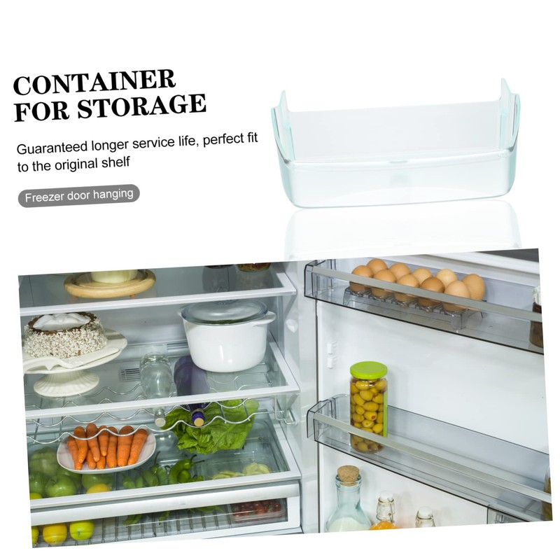 SHINEOFI Detachable Fridge Side Door Organizer Transparent Storage Box for