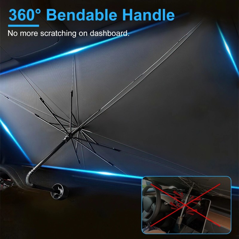 Foldable Car Umbrella Cover Protect Vehicle from UV Sun UPF50+