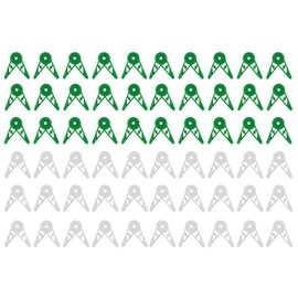 60 Stück Pflanzenbieger Clips, 360° Verstellbare Low Stress Training Pflanzenclips Pflanzenstiel-Trainer-Klemmen für Topfpflanzen, Rankpflanzen, Blumen (Grün & Weiß)