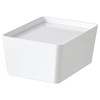 2 x Box with Lid, White, 13 x 18 x