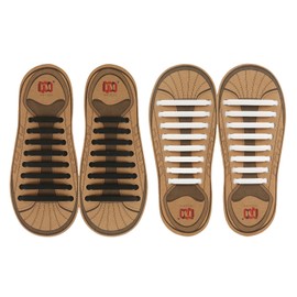 INMAKER No Tie Shoelaces, Pack of 2, Elastic Shoe Laces for Kids and Adults