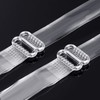 4 Pair Clear Bra Straps Invisible Transparent Adjustable Non-Slip Bra
