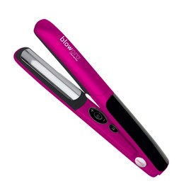 blowpro Pink Edition Professional Salon Flat Iron, 1" Titanium Plates, 180°- 425°F Temp Range, Non-Slip Grip, Rapid Heat Tech, Digitial Display, Adjustable Shut-Off, Comes w/Free Full-Size Hairspray!