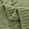 GINAMUSE Chunky Knit Blanket Super Soft Cable Fluffy Microfiber Cozy