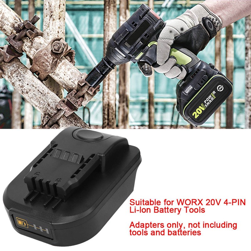 Battery Adaper for Makita 18V Convert for WORX 20V 4-Pin