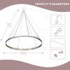 Silver Metallic Ceiling Drapes Hanging Kit 24 Inches Hoop Metal