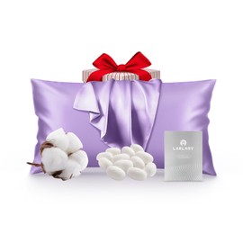 Larlary Silk Cushion Cover - 90% Silk, 10% Cotton, for Cushion Cover, Soft and Hypoallergenic (1, Purple, 40 x 80 cm)