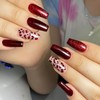 Valentine's Day Press on Nails Red Fakes Nails Glitter with
