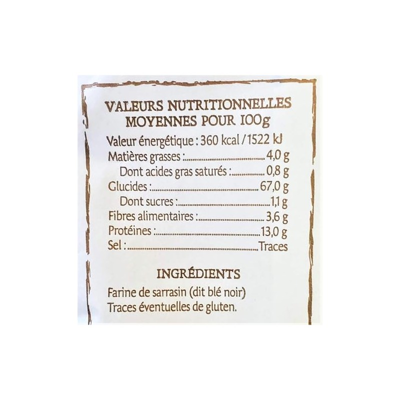 Treblec Farine de Sarrasin French Imported Buckwheat Flour, 2.2lbs