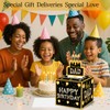 ChillHui Father Birthday Money Gift Boxes, Black Gold Birthday Money