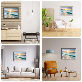 DAERLE 5D Diamond Painting Kits for Adults, Beach Diamond Art Kits Seaside Full Drill Diamond Painting Sunset Kit for Kids Beginners, DIY Crystal Picture Art for Home Wall Decor 40x30cm