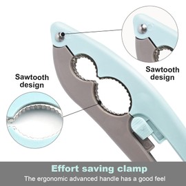 AYNKH Multifunctional Nutcracker, Sturdy Stainless Steel Opener Tool with Non-Slip Handle for Walnuts Pecan Nut Hazelnuts Almonds Brazil Nuts