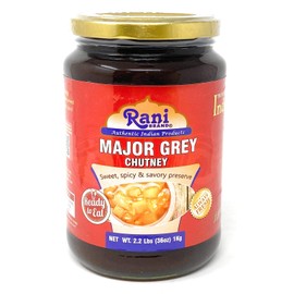 Rani Major Grey Mango Chutney (Indian Preserve) 36oz (2.2lbs) 1kg Value Pack, Glass Jar, Ready to eat, Vegan ~ Gluten Free, All Natural, NON-GMO