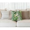 Green Tropical Palm & Fern Leaves Decorative Throw Pillow Cover