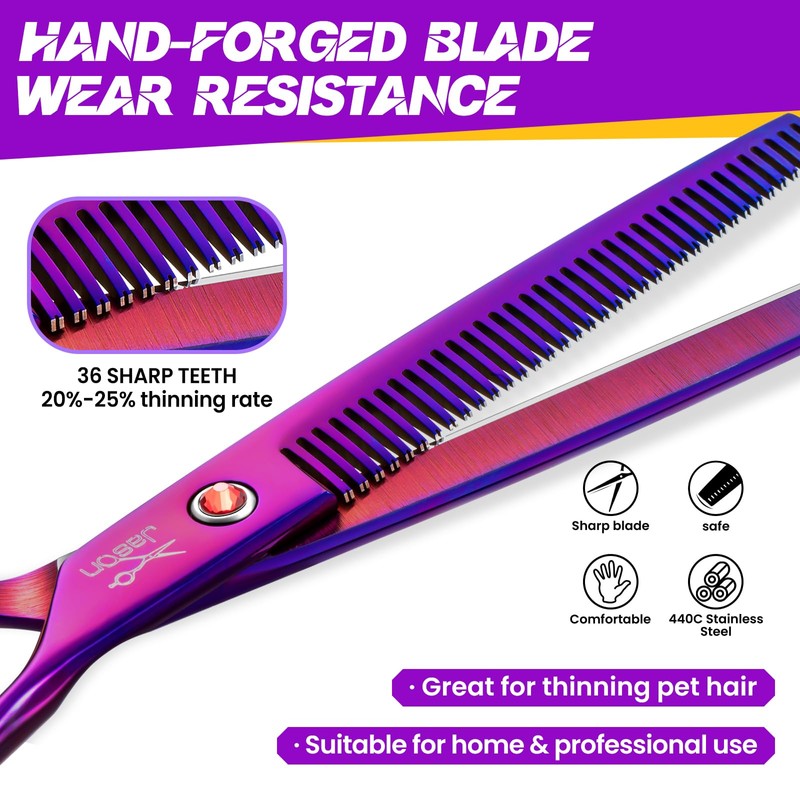 JASON Grooming Scissors for Dogs - Sharp Thinning Dog Shear