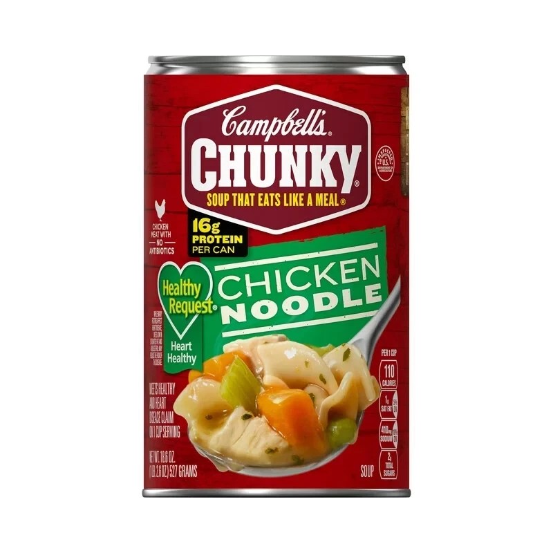 Campbell's 4 Cans Campbell's Chunky Soup Healthy Request Chicken Noodle