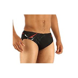 Speedo 8-131574428 Swimming Trunks / Briefs Male Ice Placement 8 cm Letter, Black, 7
