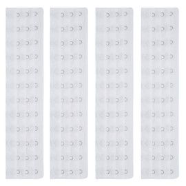 DoHope Longline Bra Corset Extenders for Bustiers Shapewear Waist Cincher White (12 Hooks 4pcs White)