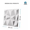 ShopMall Panel Decorativo 3d Para Pared 6 Piezas 50 Cm