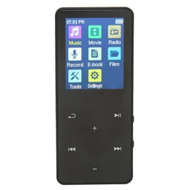 8GB MP3 Player with Bluetooth, 1.8inch Touch Screen Portable Music Player with Lossless Sound Quality, Expanded Up to 128GB, MP3 & MP4 Players with Games Books Movies for Sports Black