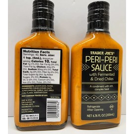 Trader Joe's 2 Trader Joe's PERI PERI SAUCE w/ Fermented & Dried Chilies Spicy Hot Yummy