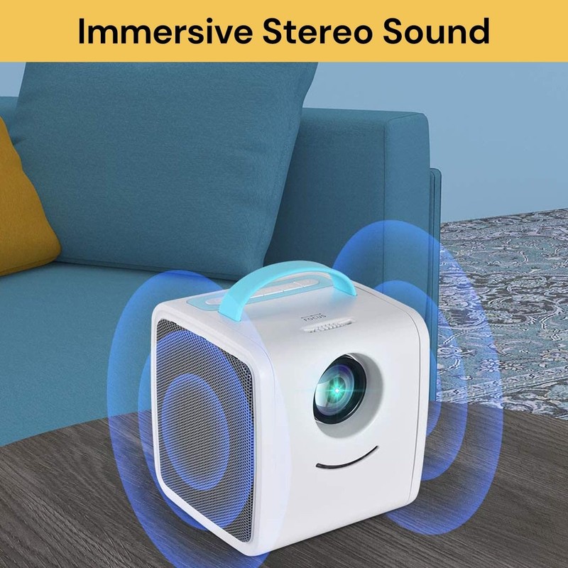 EZONEDEAL Stable Performance Wide Application 1080P HD Mini Video Projector