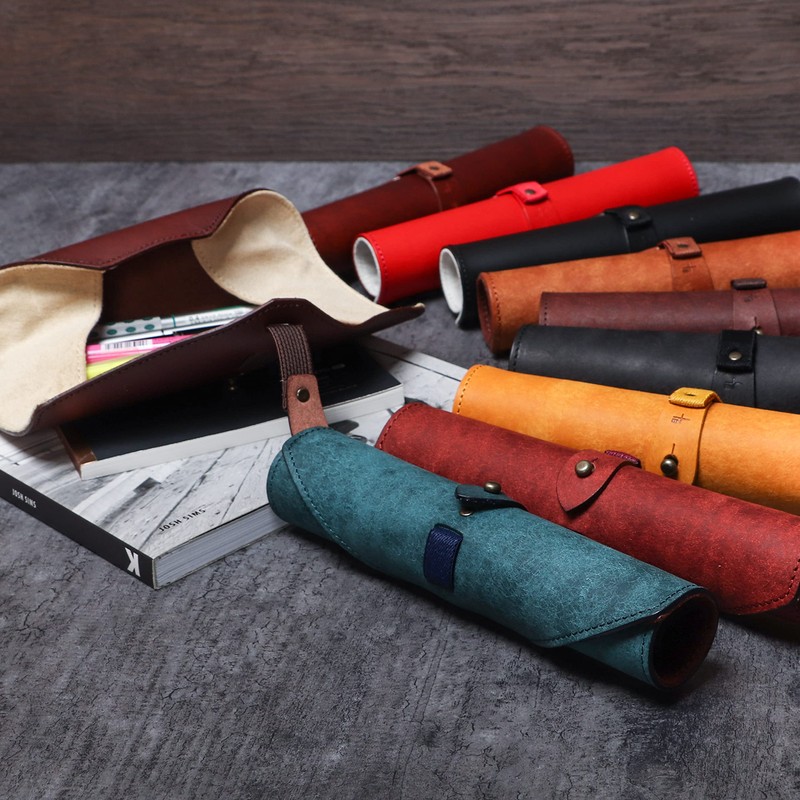 m+ Rotolo SUEDE Pencil Case, Roll-up Pen Case, Stylish, Business