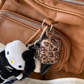 Hidysfas Compatible with AirPods 3rd Generation Case 2021 Leopard with Cleaner Kit Keychain for Girls Women for Airpods 3 Cover-Brown