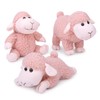 lilizzhoumax Simulation Lamb Plush Toy 20cm/8”, lie Realistic Stuffed Animal