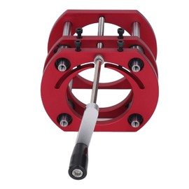 DIY Router Lift Table, Aluminum Alloy Stainless Steel 4 Jaw Clamping, Precise Woodworking Router Table Insert Plate Lift Base, Supports 51mm Lift Height, 64-66mm Diameter Motor