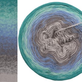 Colour Gradient Yarn, 5, 4 or 3 Ply, Bobbel Wool, Crochet, Knitting, Knitting Yarn, Gradient Yarn (Wind Chime - Opal Outside, 5-Ply - 400 g/1200 m)