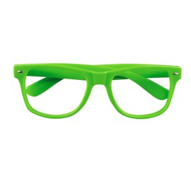 NET TOYS Bright Fancy Dress Glasses 80s – Neon Green – Casual Party Accessories Neon Glasses Mallorca
