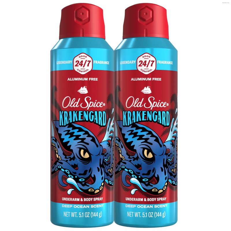 Old Spice Aluminum Free Body Spray for Men, 24/7 Odor