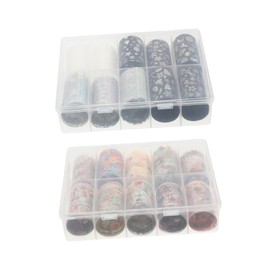 BIUDECO 20 Rolls Sky Sticker Set Gold Star Glitter Stickers Nail Art Decals Christmas Decor