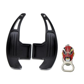 ontto Car Steering Wheel Shift Paddle Steering Wheel Rocker Extension Fits Ford Mustang 2015-2023 Aluminium Alloy Replacement Set Gear Lever Gear Extension Interior Decoration Accessories Black