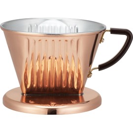 Carita #05153 Cu102 Copper Coffee Dripper with High Thermal Conductivity, For 2 to 4 People, Made in Japan, For 2 People, For 4 People, For 2 People, For 2 Cups, For 4 Cups, Stylish, Camping,