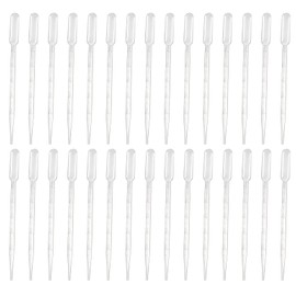 YOKIVE 30 Pcs Disposable Pipette, Lab Dropper with Tip, Transfer Liquid, Great for Laboratory, Chemistry, DIY Project (Clear White, 5ML)
